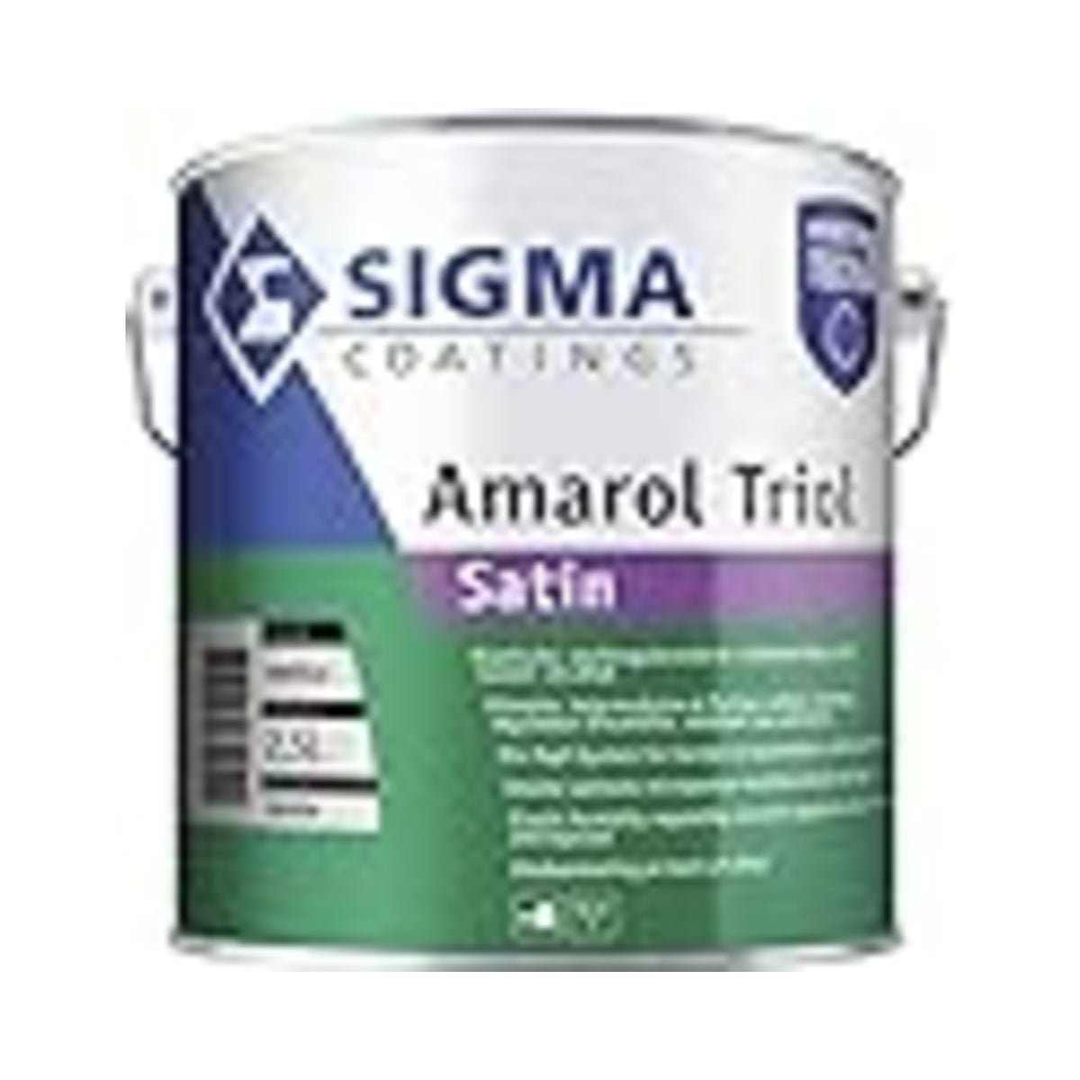 SIGMA Amarol Triol Satin, Weiß, 2,5 L