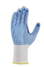 teXXor® Feinstrick-Handschuhe NYLON – Weiß mit blauen PVC-Noppen