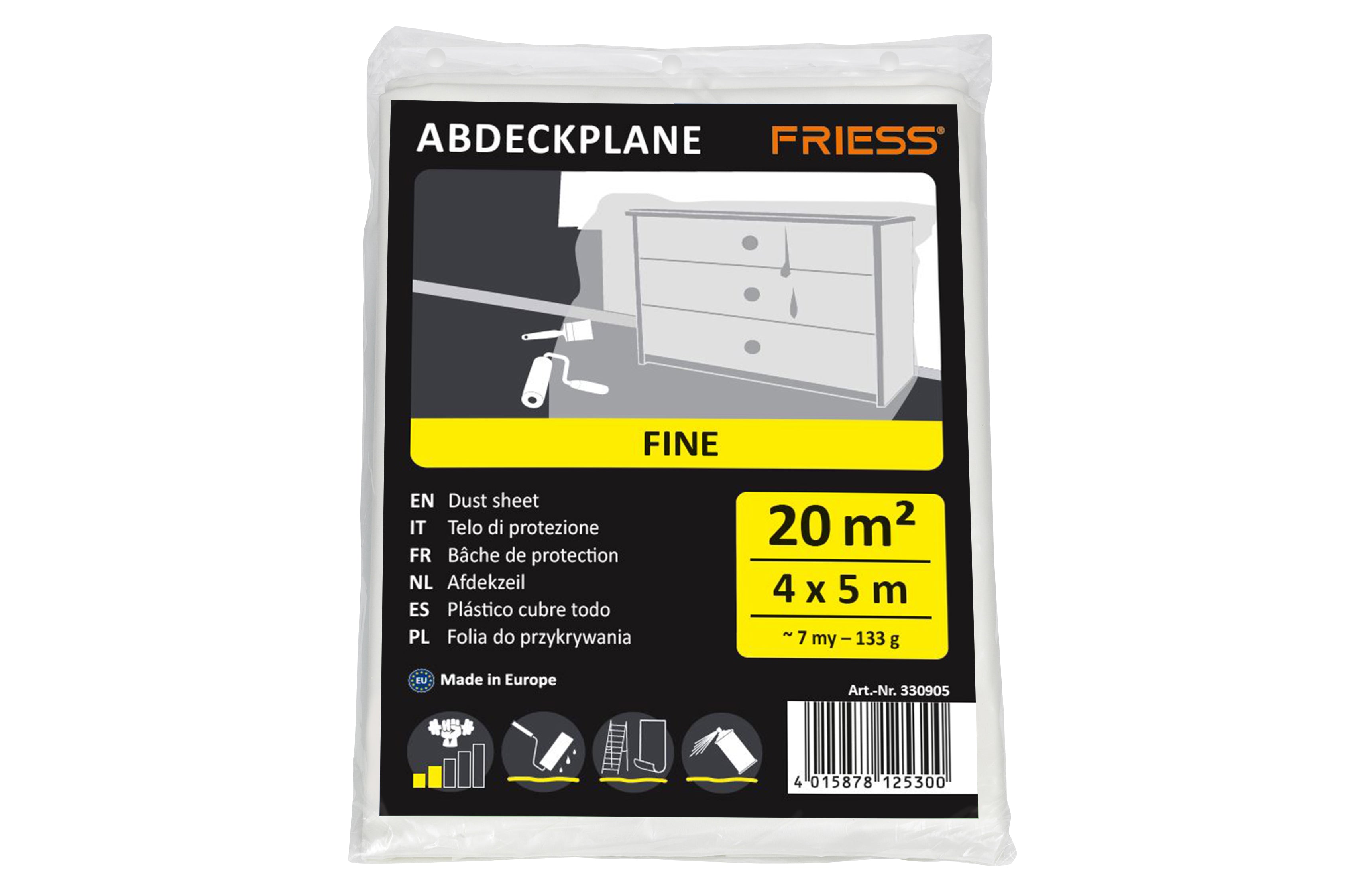 Abdeckplane HDPE – Transparent, 7 my (verschiedene Größen)