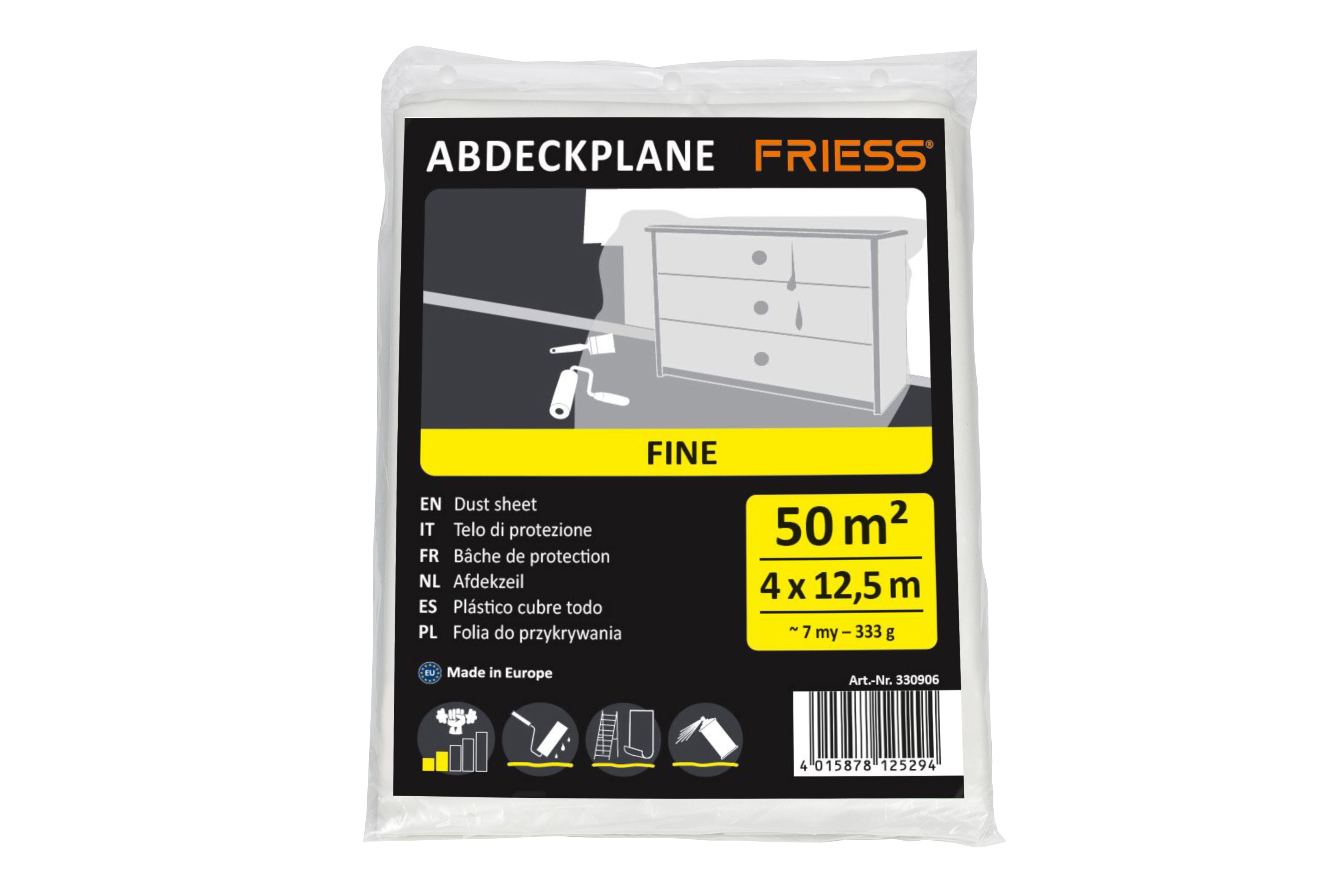 Abdeckplane HDPE – Transparent, 7 my (verschiedene Größen)